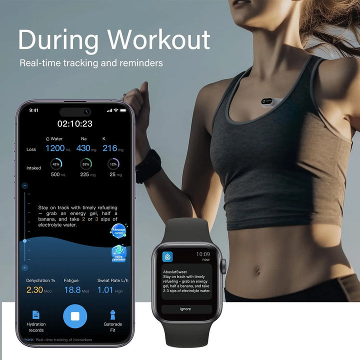 AbsolutSweat  Real-time Sweat Tracker Optimal Hydration Innovative Solution Analyzing Sweat Composition LiiPoo